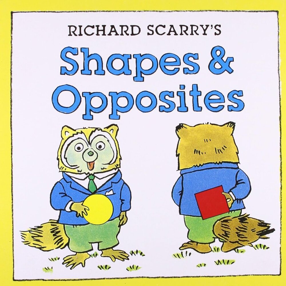Vintage Richard Scarry's Shapes & Opposites - board book Scarry, Richard New!